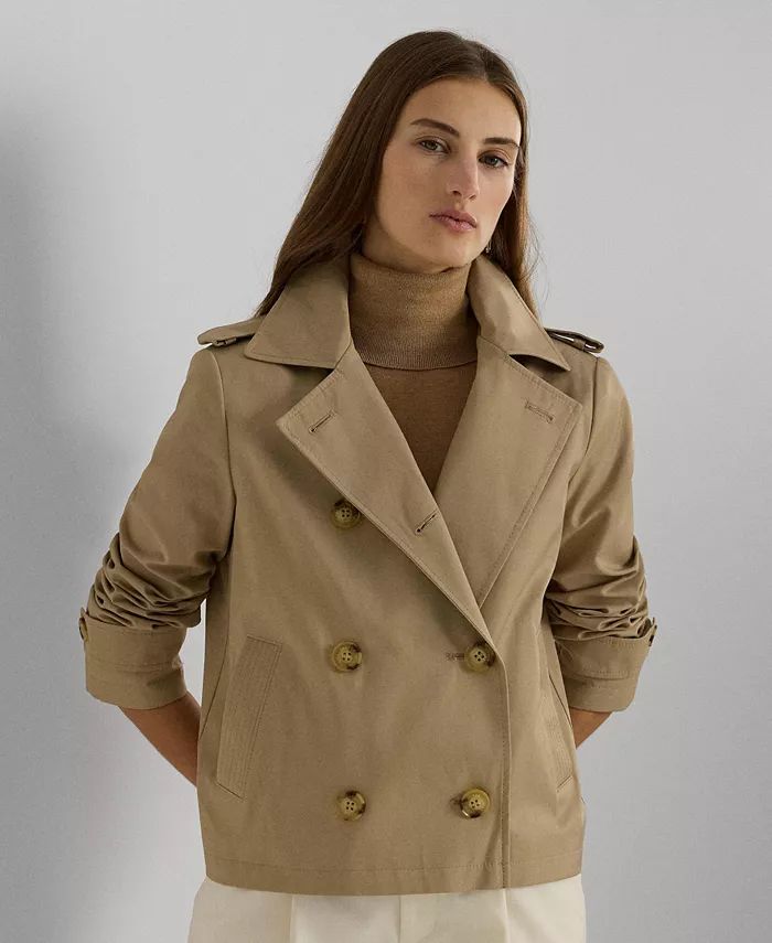 Women's Double-Breasted Trench Coat | Macy's