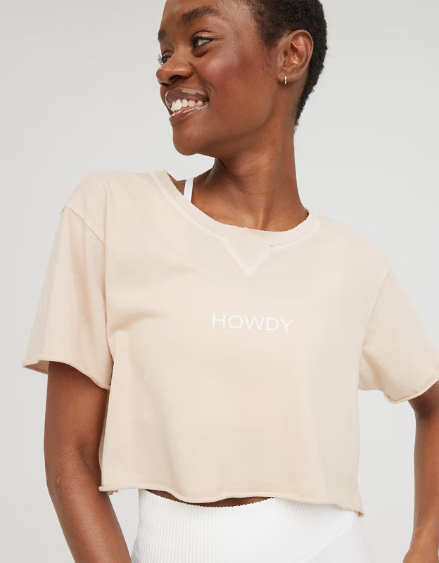 OFFLINE Graphic Cropped Crewneck T-Shirt | American Eagle Outfitters (US & CA)