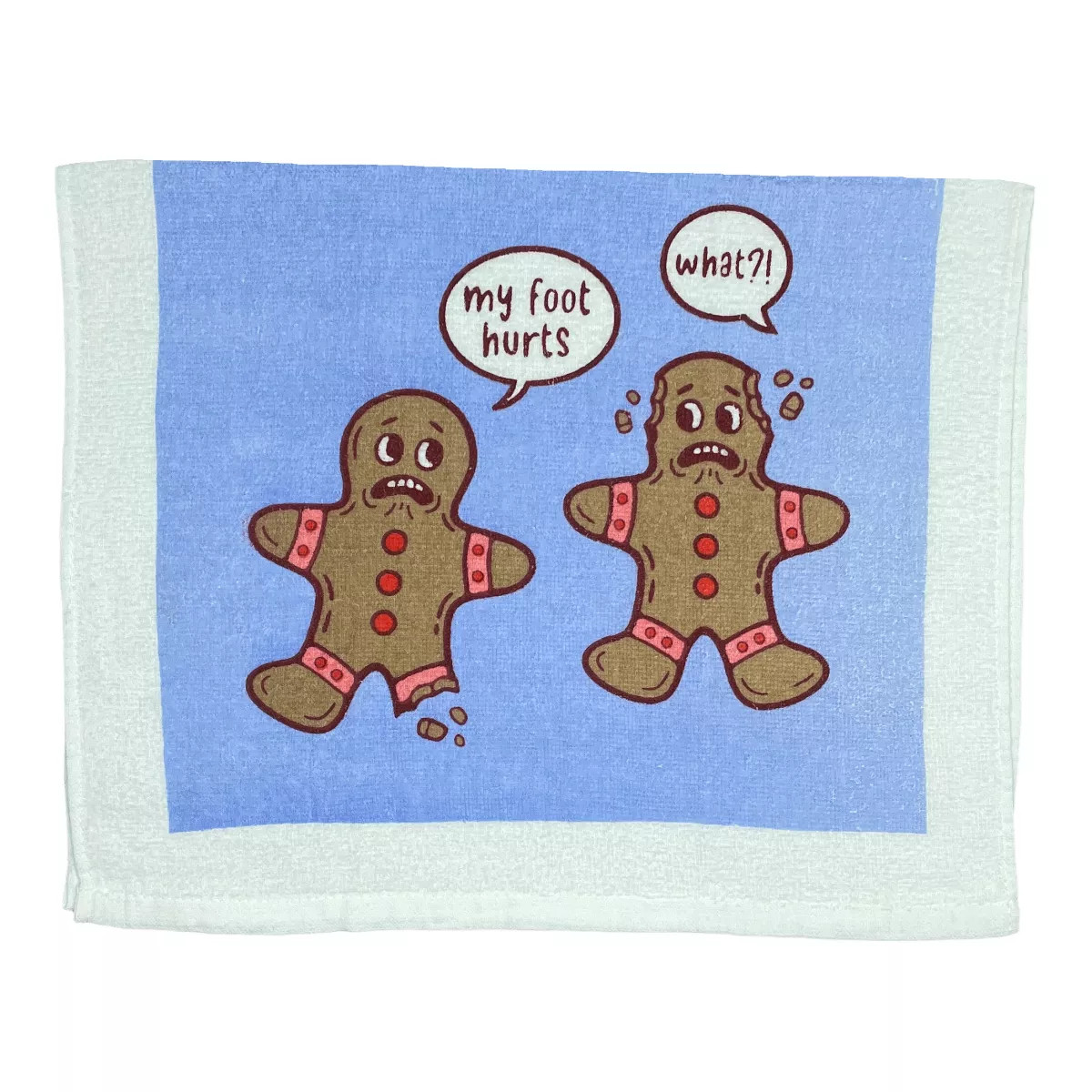 Gingerbread Foot Hurts Funny Christmas Cookie Tea Towel - Crazy Dog Tea Towel | Target