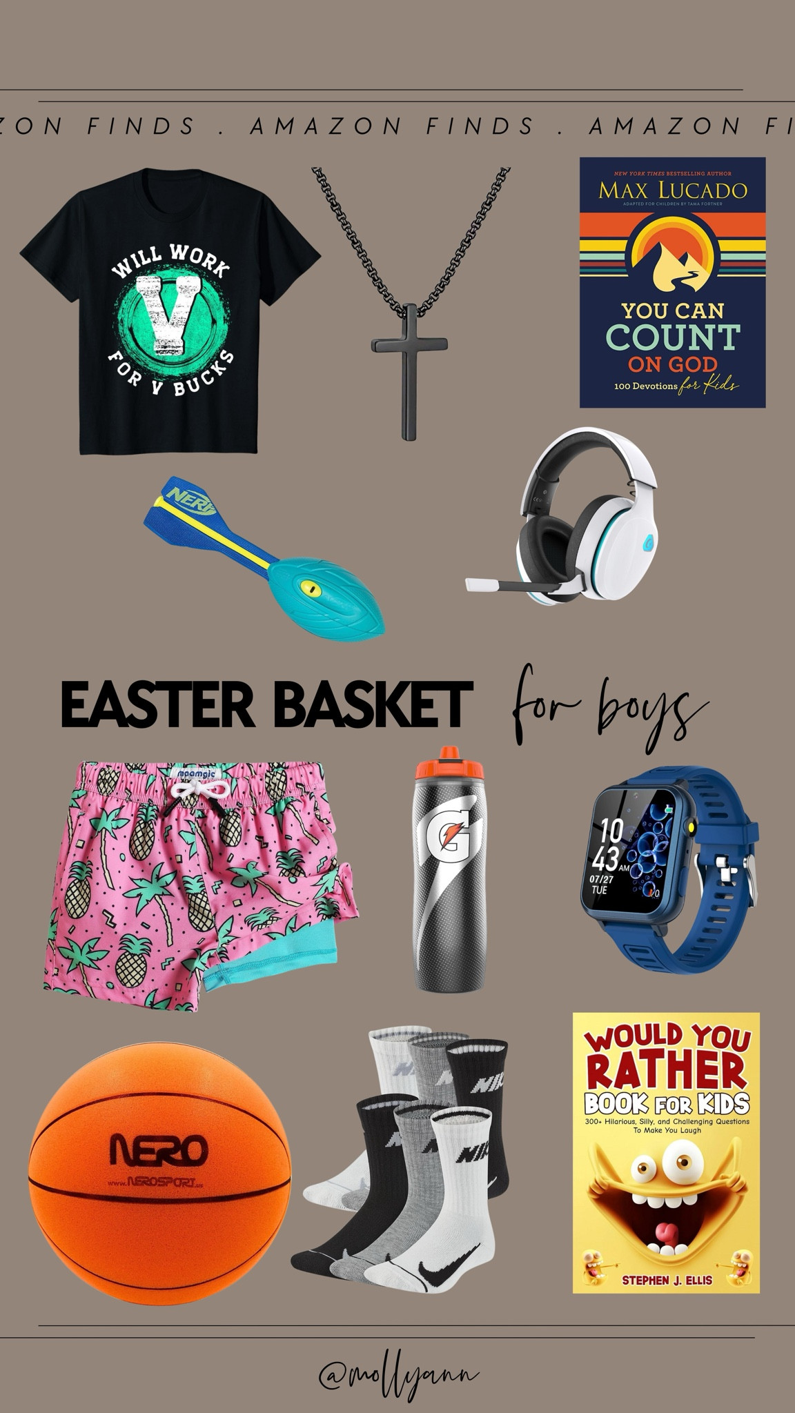 Easter basket- for boys! ✝️ 🏀 
Everything from Amazon for  quick shipping. 

#LTKFindsUnder50 #LTKFamily #LTKGiftGuide