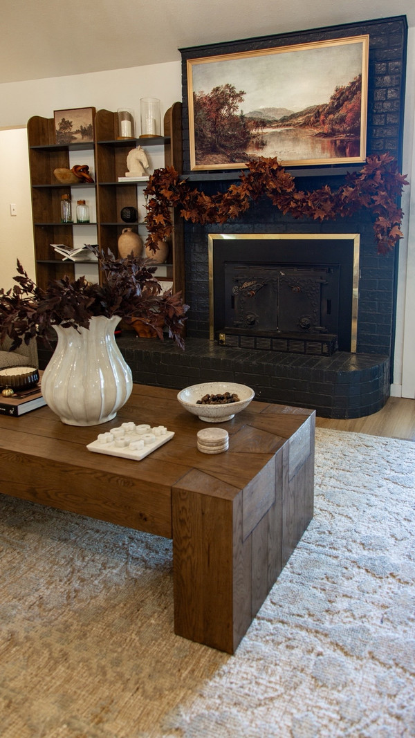 In the living room, but keeping it warm, collected and a little moody instead of…