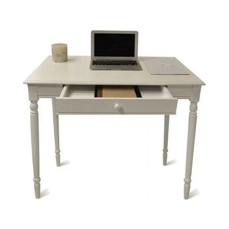Pemberly Row French Country Desk in White Wood Finish with Drawer | Walmart (US)