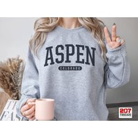 Aspen Sweatshirt | Soft Cozy Colorado Crewneck Sweater Retro Vintage College University Co Dorm Gifts | Etsy (US)