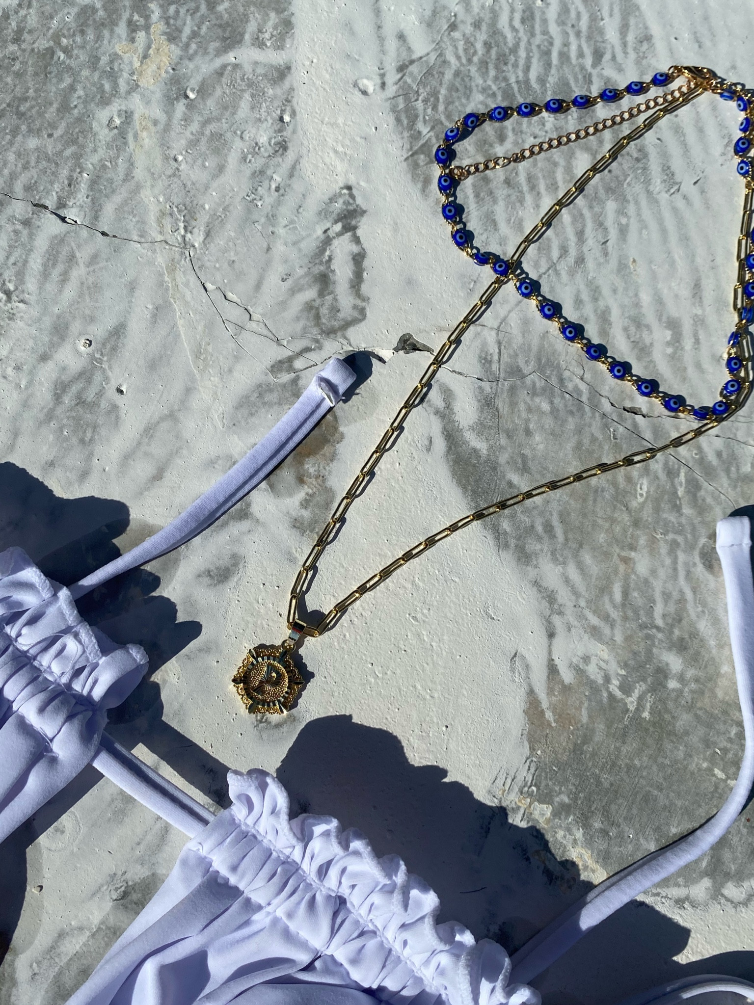 Gold jewelry gold necklace layering jewelry layering necklaces beaded jewelry beaded necklaces 