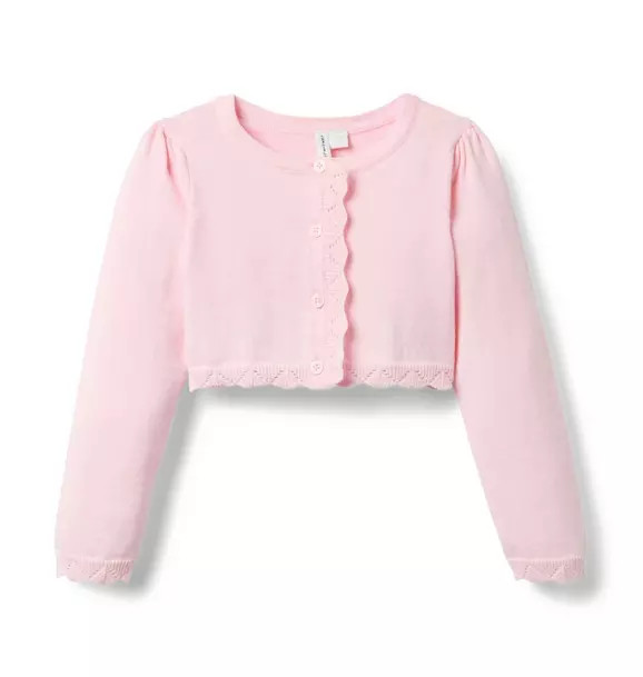 Crochet Trim Cropped Cardigan | Janie and Jack