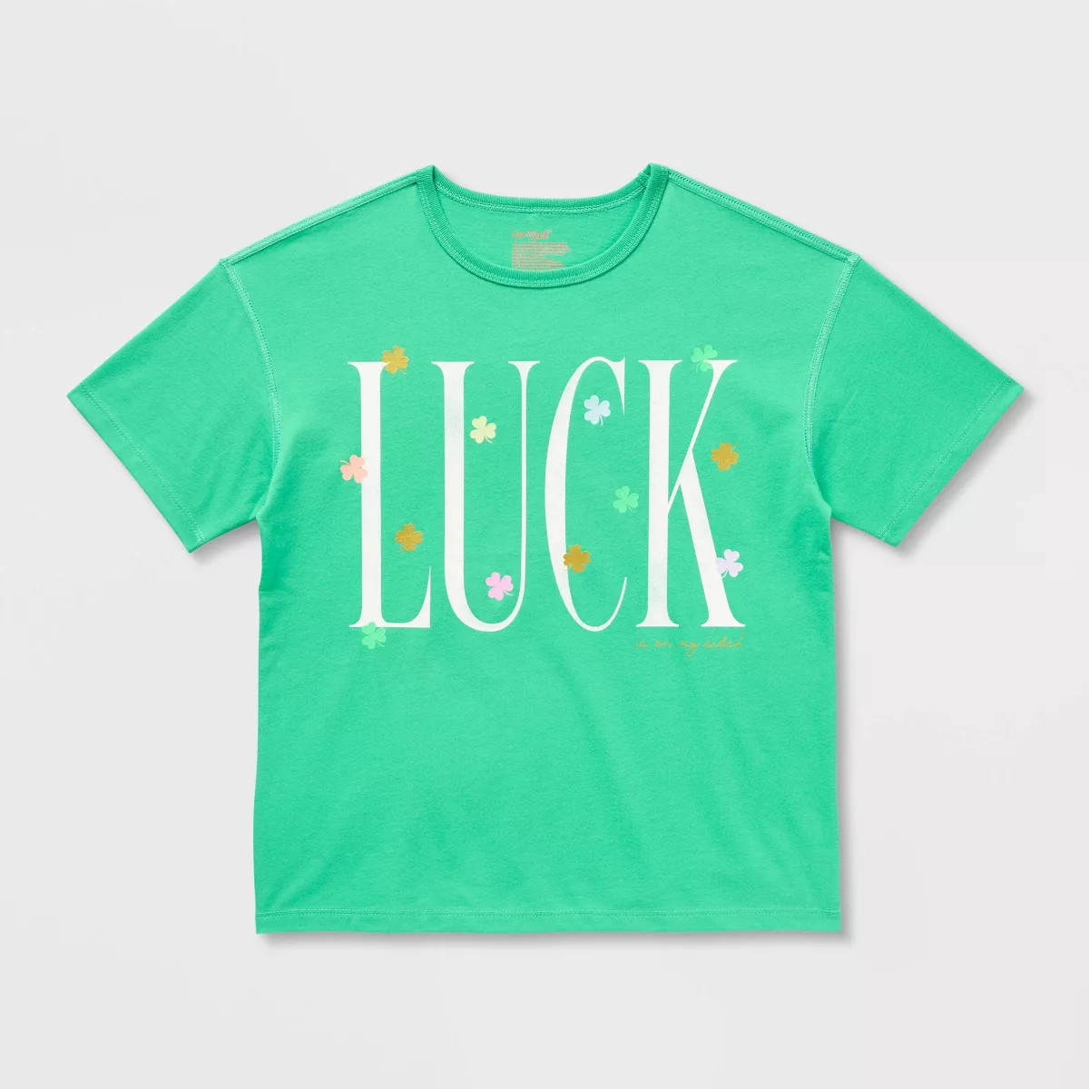 Kids' Adaptive St. Patrick's Day 'Luck' Graphic T-Shirt - Cat & Jack™ Green | Target