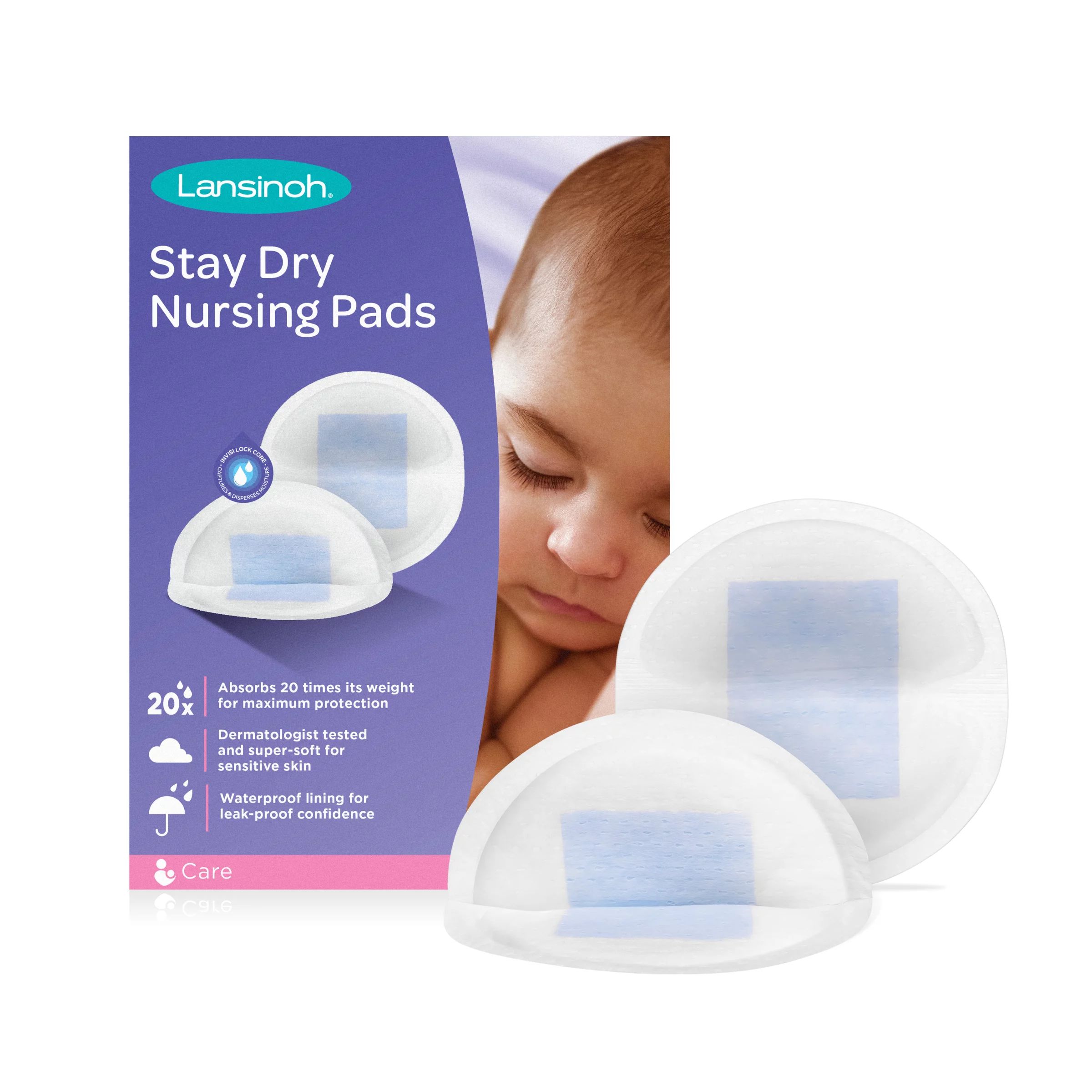 Lansinoh Stay Dry Disposable Nursing Pads for Breastfeeding, 60 Count | Walmart (US)