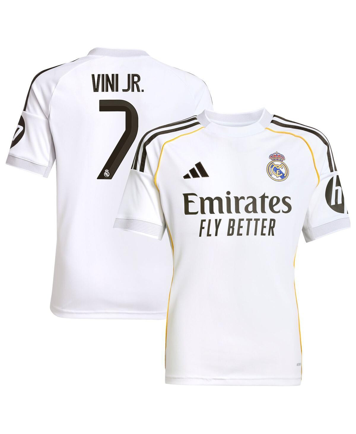 Adidas Big Boys and Girls Vini Jr. White Real Madrid 2025/26 Home Replica Jersey - White | Macy's