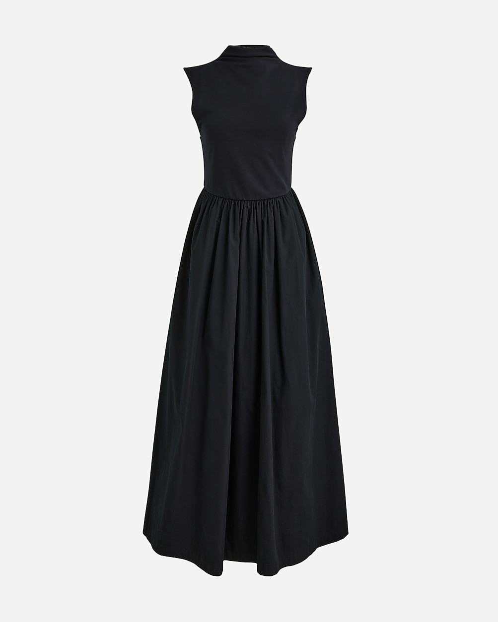 Fitted knit mockneck dress with poplin skirt | J. Crew US
