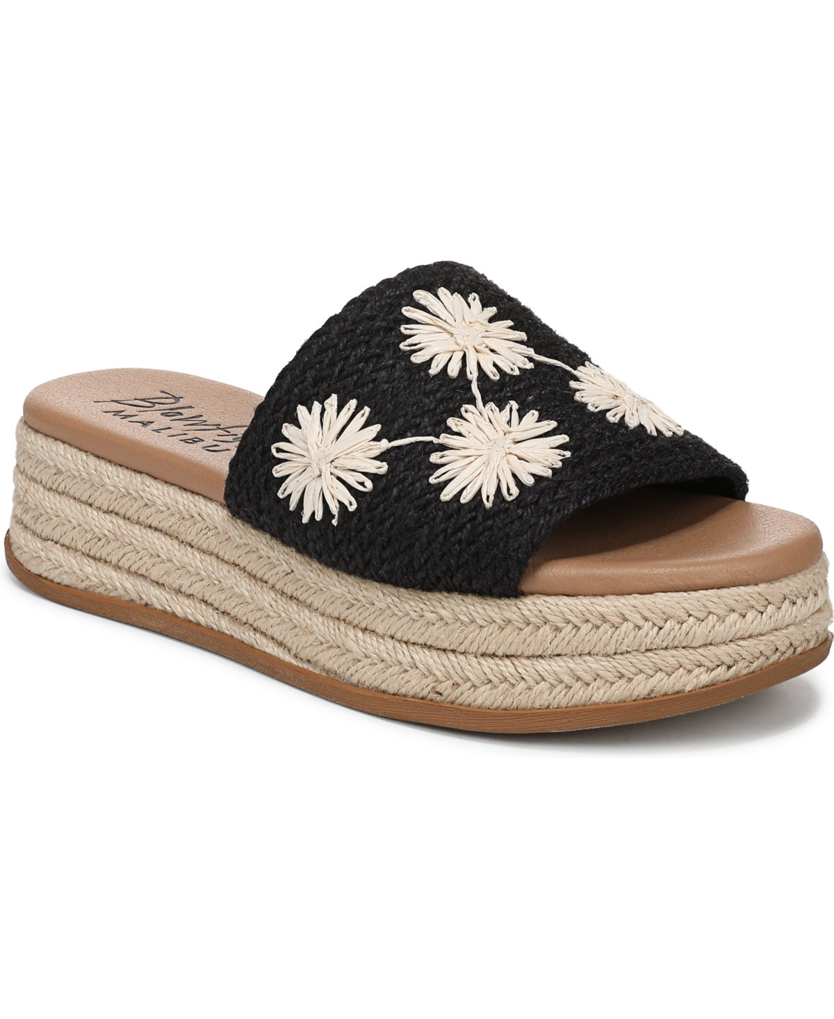 Blowfish Malibu Women's Marshlo Sun Espadrille Sandals - Black Floral Jute | Macy's