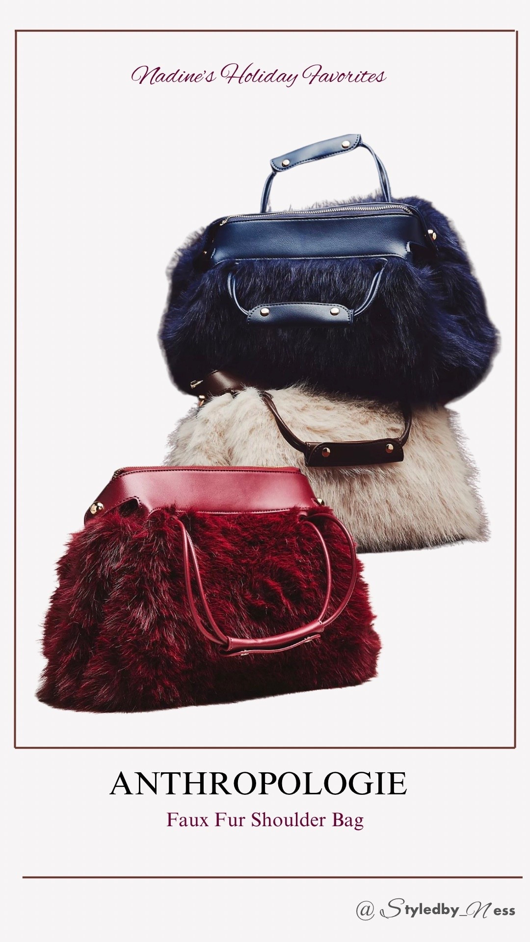 Faux Fur Shoulder Bag 

#LTKHoliday #LTKFindsUnder100 #LTKGiftGuide