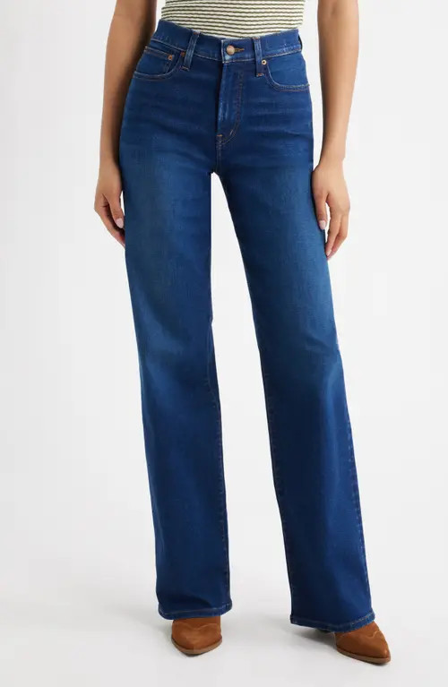 Madewell The Perfect Vintage High Waist Wide Leg Jeans in Bastwick Wash at Nordstrom, Size 25 | Nordstrom