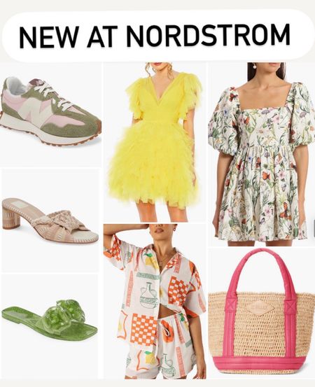 New at Nordstrom! Spring dresses, party dress, bridal shower guest dress, sandals, new balance sneakers, vacation outfit, spring bag, yellow dress 

#LTKshoecrush #LTKFestival #LTKSeasonal