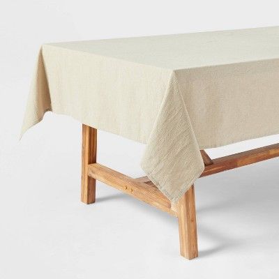 Tablecloth Natural Holiday Linen Blend - Threshold™ | Target