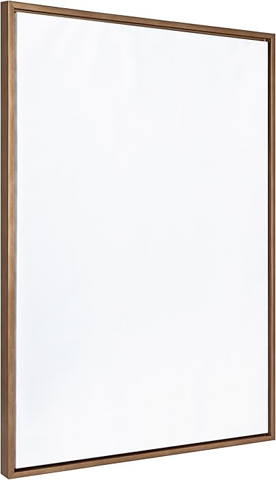 Kate and Laurel Sylvie Blank Framed Canvas Wall Art; 31.5x41.5 Gold; Vintage Modern Empty Canvas ... | Amazon (US)