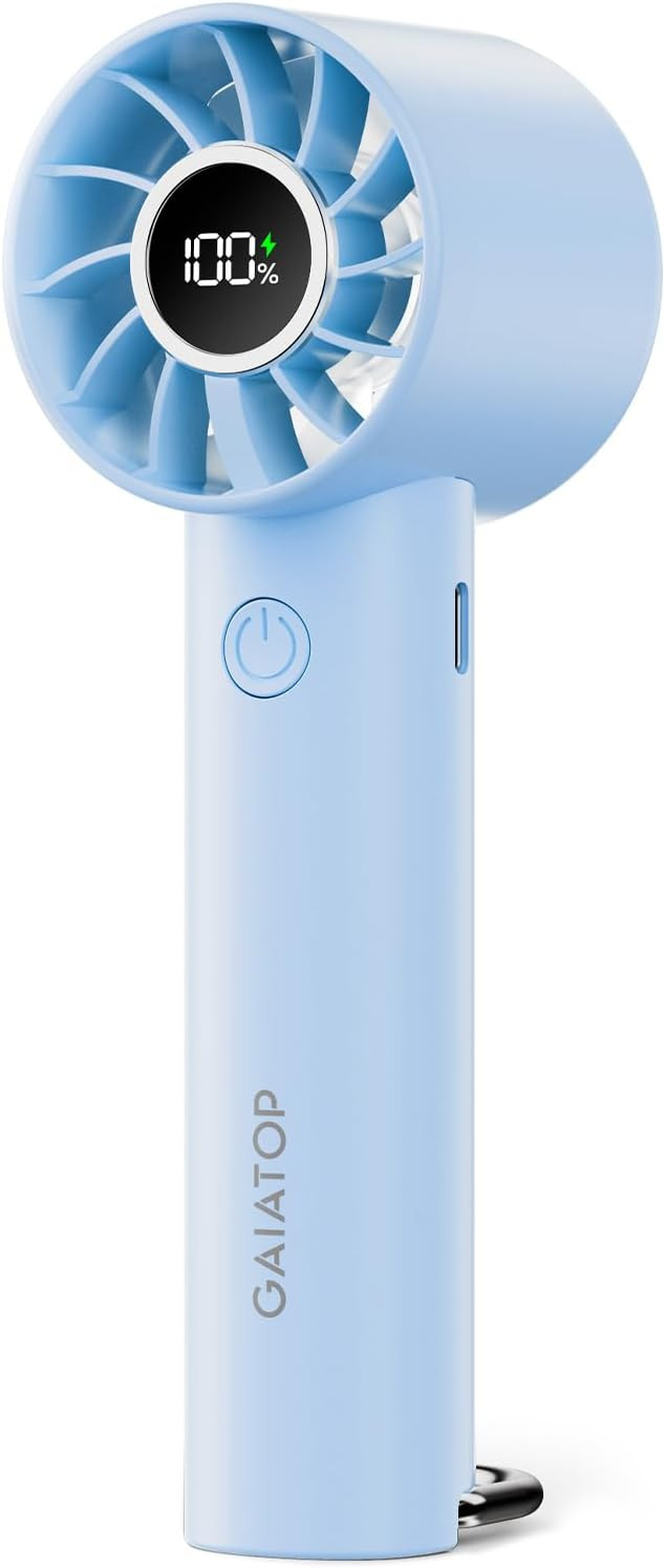 Gaiatop Portable Mini Fan, 3 Speed Handheld Fans with Power Display Flashlight, USB Rechargeable ... | Amazon (US)