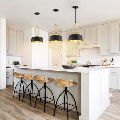 Industrial Pendant Lighting Fixture, Adjustable Hanging Height, Matte Black Metal Shade, Compatible With Multiple Bulb Types, Easy Installation For Ki | Wayfair North America