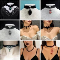 Punk Goth Black Velvet Choker Necklaces Gothic Style Rope Women Neck Decoration Chocker Jewelry on Girl Neck Accessories | AliExpress (US)