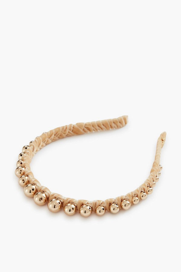Gold Graduated Bead Headband | Tuckernuck (US)