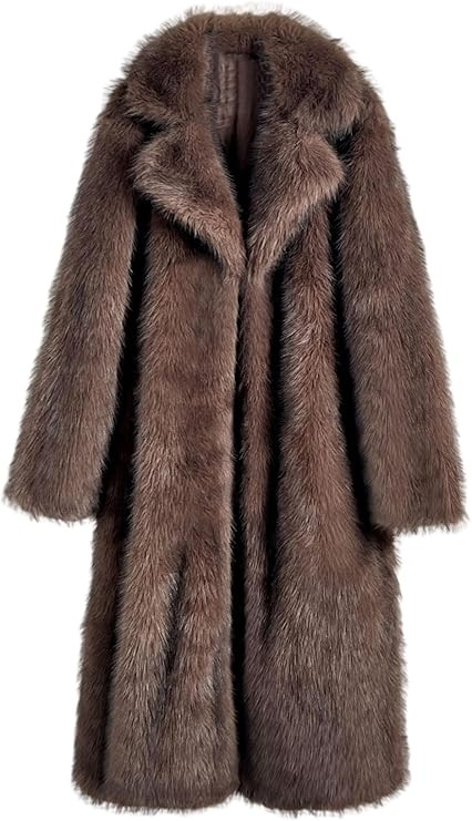 Women's Shaggy Faux Fur Warm Maxi Overcoat Outwear,Fluffy Winter Parka Long Jackets Coats | Amazon (US)