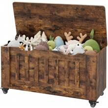 Storage Chest Storage Trunk With Wheels Wooden Storage Bench With Safety Hinges Blanket Chest Entryway Bench With Storage Supports Lbs For Living | SHEIN