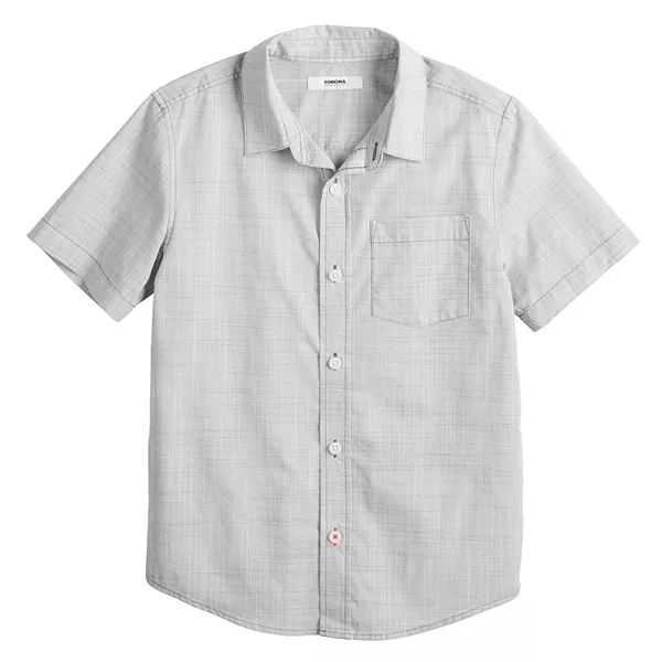 Boys 8-20 Sonoma Goods For Life® Short Sleeve Button-Up Shirt in Regular & Husky | Kohl's