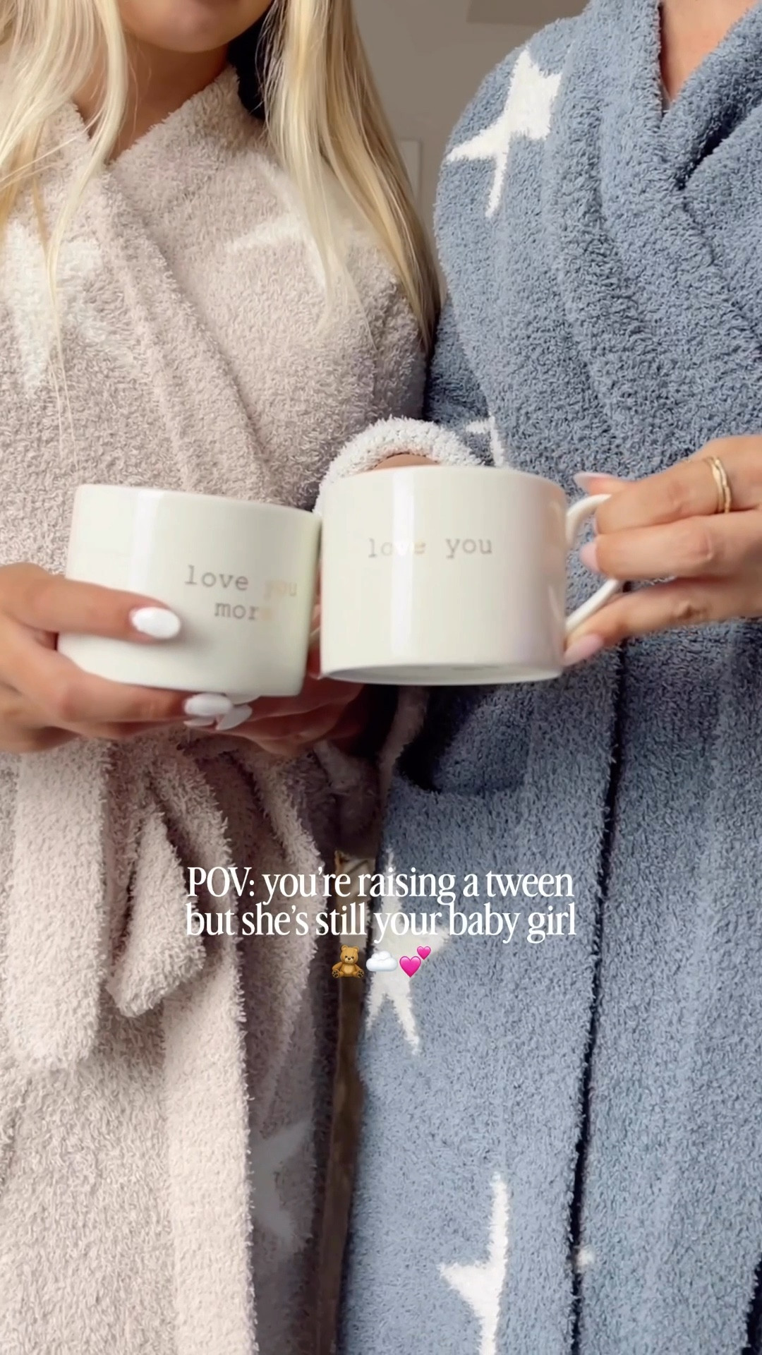 Coziest set we own 🤍

Ella and I are both wearing XS in everything (pajamas + robes) and they fit perfectly with a relaxed, comfy feel. The blankets are insanely soft… like you’ll want one in every room.

Linking our exact pajamas, robes, and blankets here ✨

#LTKselfcare #LTKmomlife #LTKHome