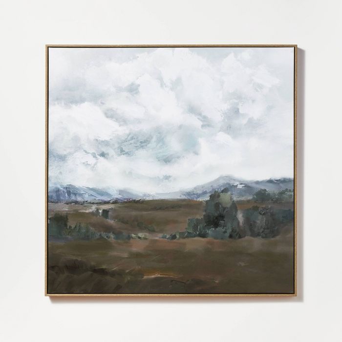 33" x 33" Cloudy Sky Framed Wall Canvas Blue - Threshold™ designed with Studio McGee | Target