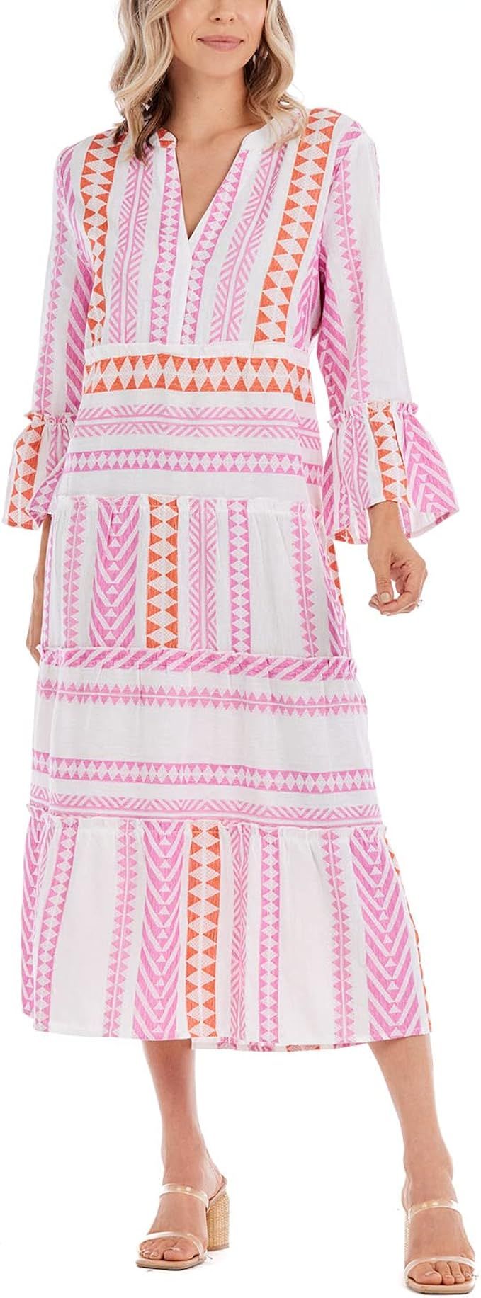 Mud Pie Women's Yarn-dye Midi Dress | Amazon (US)