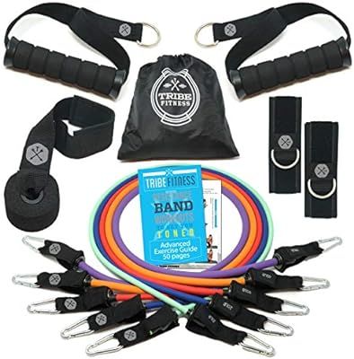 TRIBE PREMIUM Resistance Bands Set for Exercise, Workout Bands for Men with Fitness Tension Bands... | Amazon (US)
