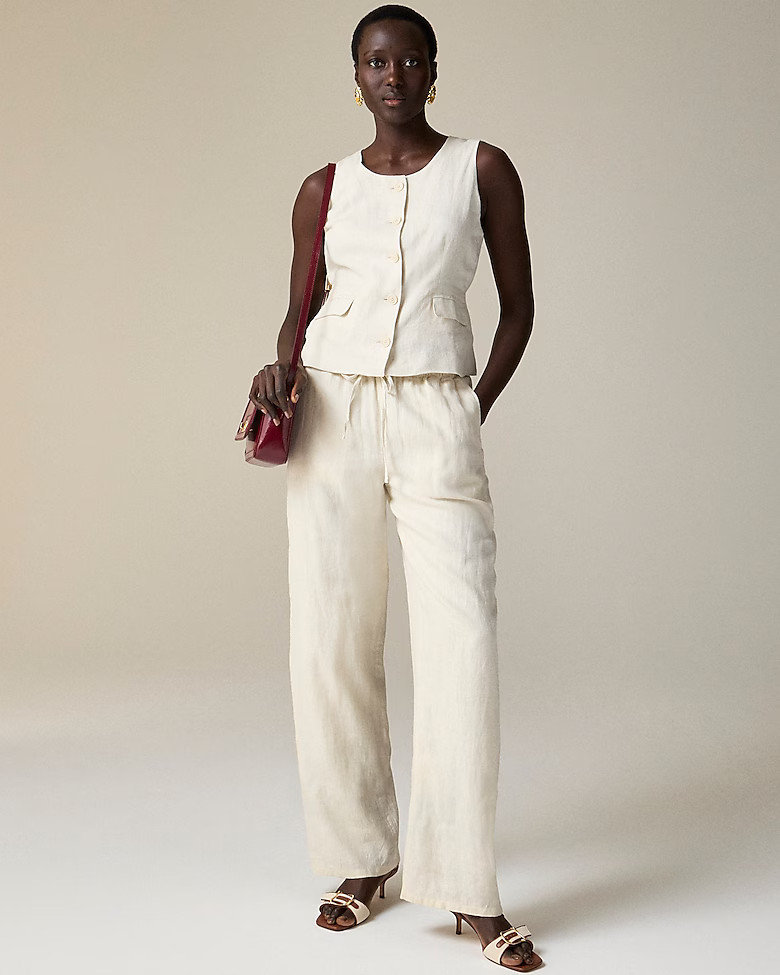New Soleil pant in linen | J. Crew US