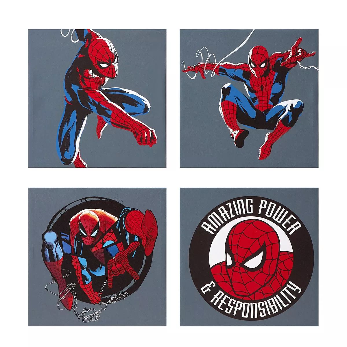 Idea Nuova Marvel Spider-Man Canvas Wall Art 4-piece Set | Kohl's