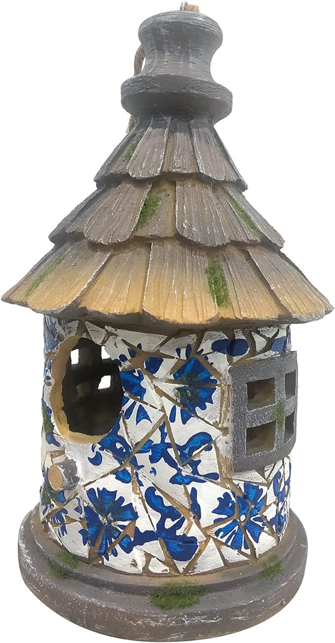 OUSHUAI Bird House for Outdoor with Pole Hanging Birdhouses for Bluebird Cardinals Garden Decor W... | Amazon (US)