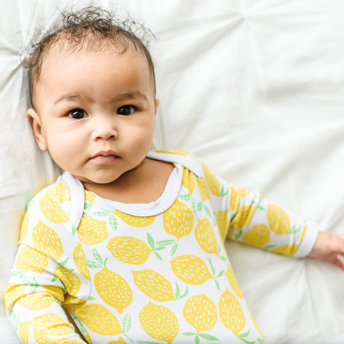 Lemons Bamboo Viscose Infant Knotted Gown | Little Sleepies