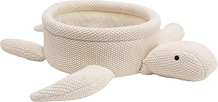 Creative Co-op Cotton Knit Turtle, Cream Color Basket | Amazon (US)