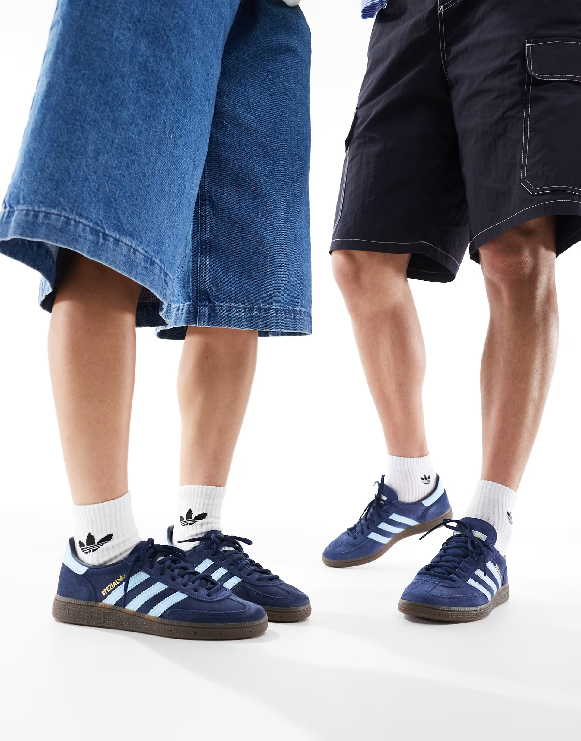 adidas Originals Handball Spezial gum sole trainers in navy | ASOS (Global)