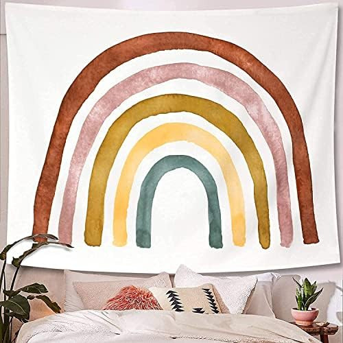 Kiavé Rainbow Tapestry Wall Decor, Premium Duck Cotton, 56"x46" Rainbow Wall Hanging for Girls, Hand | Amazon (US)