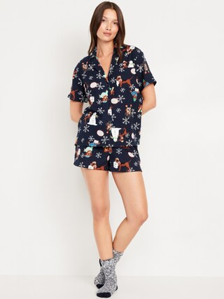 Flannel Pajama Short Set | Old Navy (US)