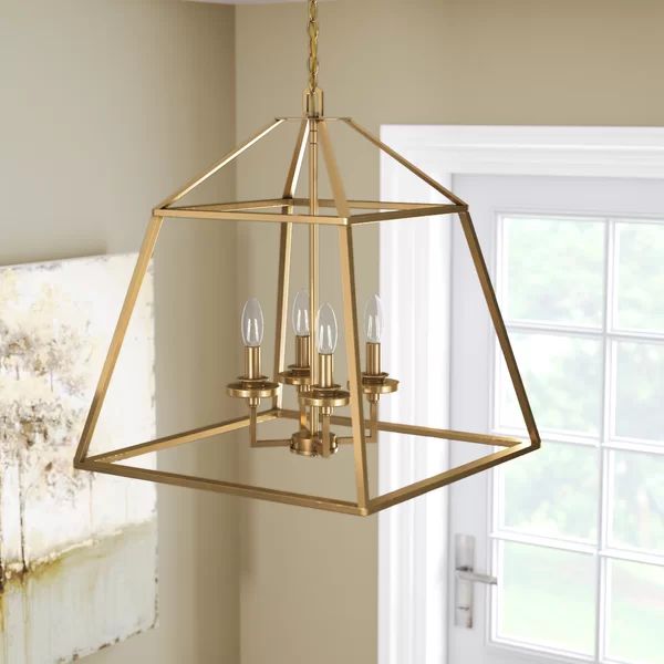 Jeanbaptiste 4 - Light Lantern Geometric Chandelier | Wayfair North America