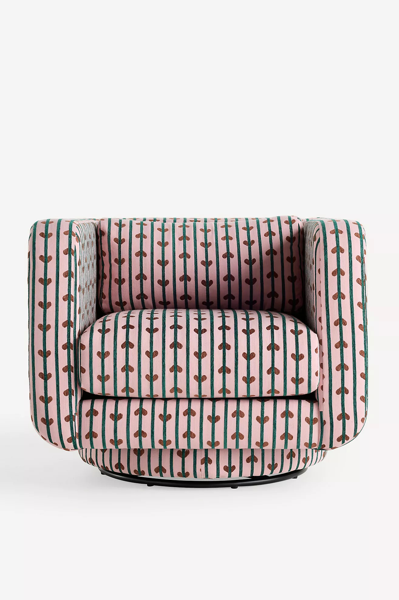 Lulu Madeline Jacquard Swivel Chair | Anthropologie (US)