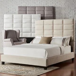Tower High Profile Upholstered Full Bed iNSPIRE Q Modern - Grey Linen - FullImage Gallery4 / 11Vi... | Bed Bath & Beyond