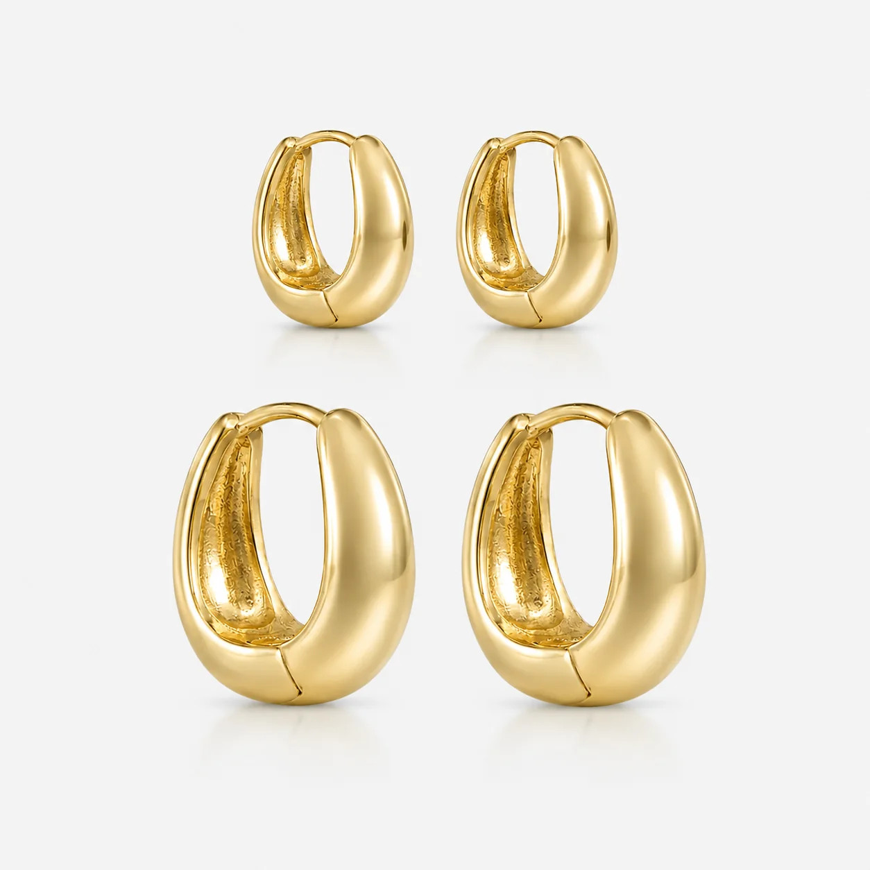 Brandy Dome Earrings \u2013 Gold Statement Studs | Evry Jewels