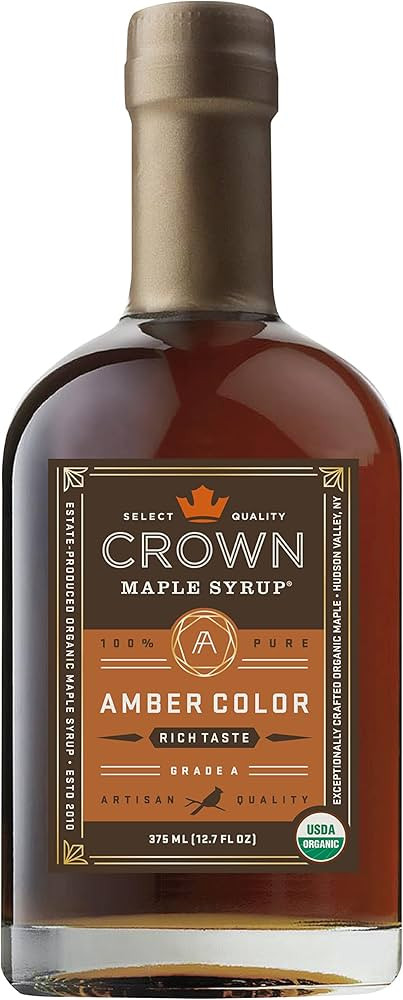 Crown Maple Amber Color, Rich Taste Organic Maple Syrup, 12.7 Fl OZ, Flavor Marinades, Cocktails,... | Amazon (US)
