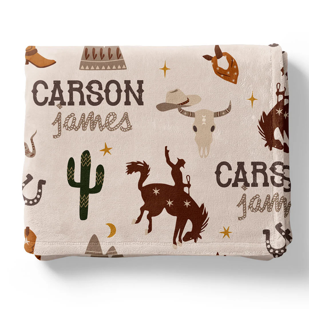 Giddy Up Personalized Kids Blanket | Caden Lane