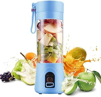 Electric USB Juicer Blender Portable Juicer Cup 380ml Water Bottle Juicer Machine with 4 Blades, ... | Amazon (US)