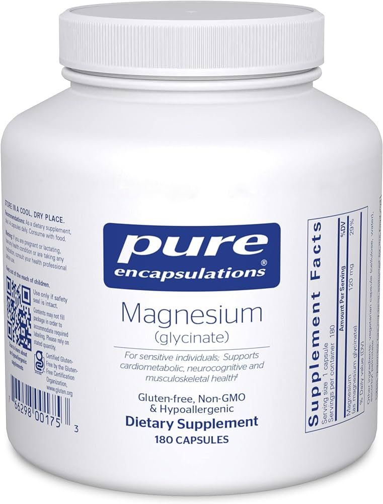 Pure Encapsulations Magnesium (Glycinate) | Supplement to Support Stress Relief, Sleep, Heart Hea... | Amazon (US)