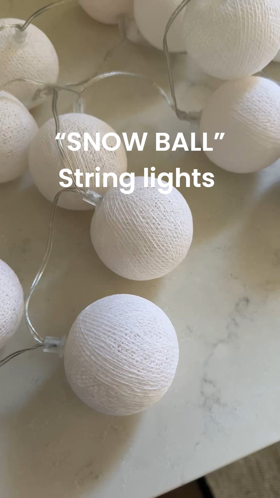 How fun are these string lights? Like snow balls and so perfect for your winter decor! Grab them while they last! ⛄️❄️

#LTKCyberWeek #LTKGiftGuide #LTKSaleAlert