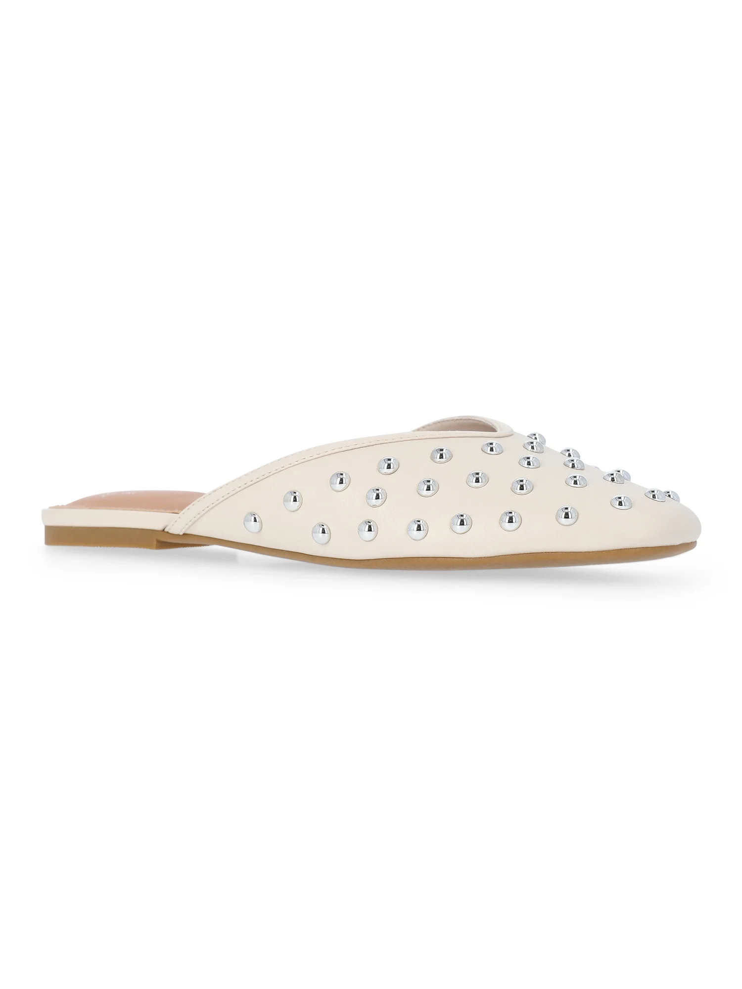 Time and Tru Women's Studded Faux Leather Mules | Walmart (US)