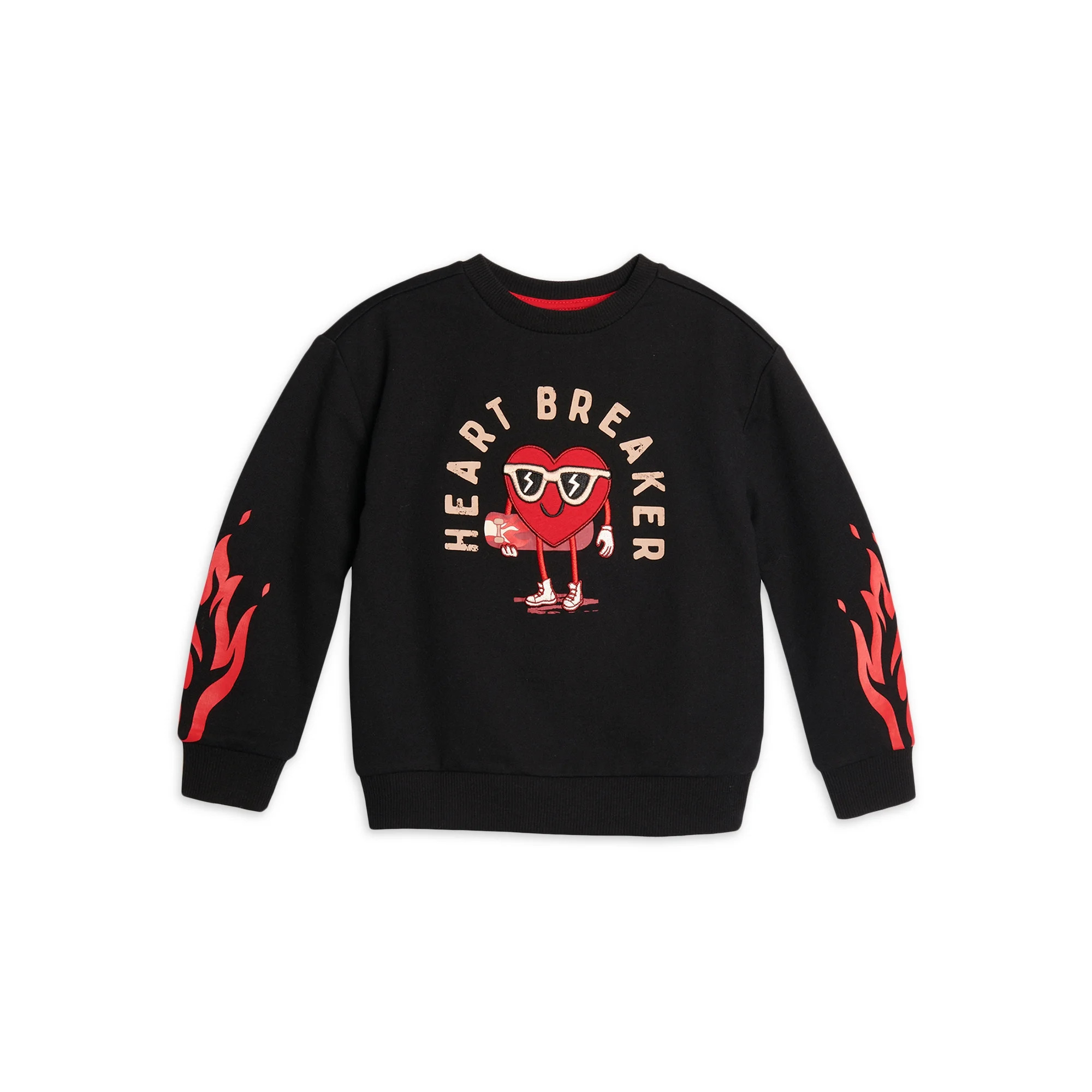 Wonder Nation Toddler Valentine Day Crewneck Sweatshirt with Long Sleeves, Sizes 2T-5T - Walmart.... | Walmart (US)