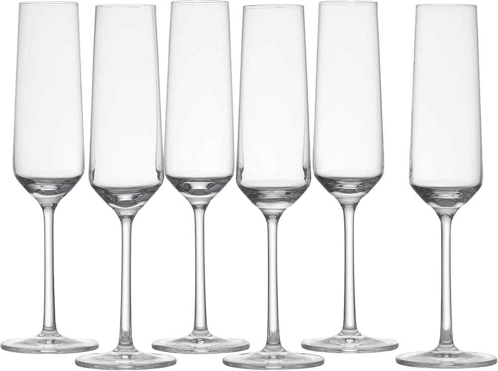 Schott Zwiesel Tritan Crystal Glass Pure Stemware Collection Champagne Flute with Effervescence P... | Amazon (US)
